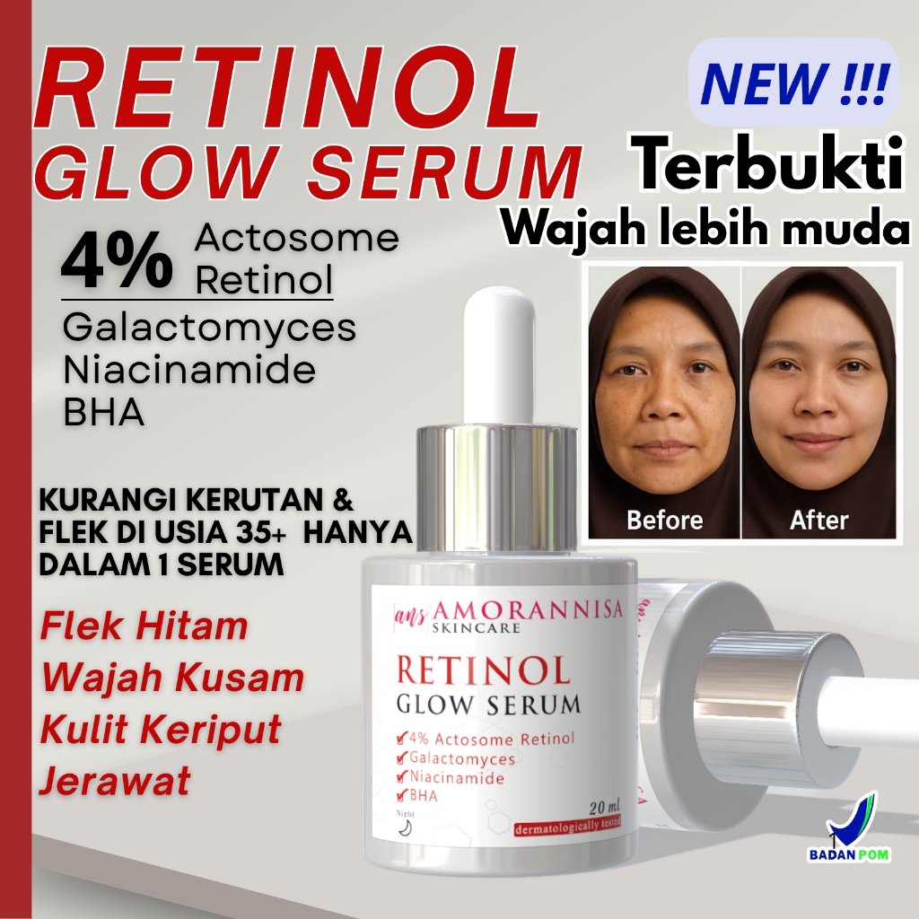 Amorannisa Retinol Glow Serum untuk rutinitas malam